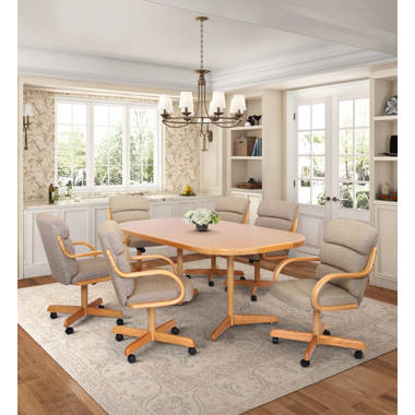 Rolling dining room chairs hot sale